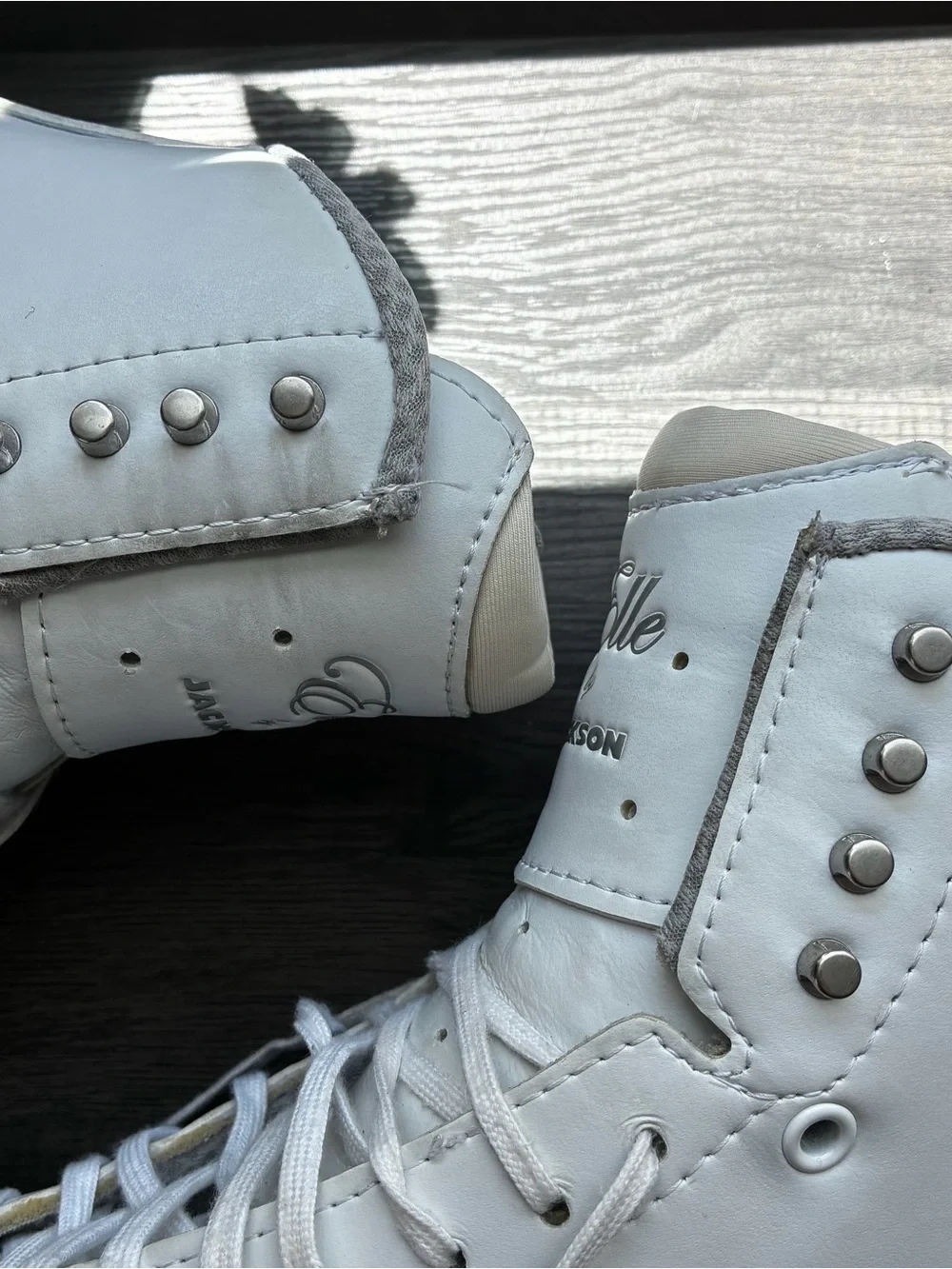 Jackson Elle FS2130 Figure Skates 5W Wide Ultima Mirage Blades Swarovski w/ box